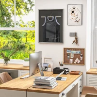 HOMCOM Frame box T-frame cadre aluminium pour maillot porte acrylique doublure interne feutre 70 x 90 cm(m-10)