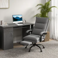 Vinsetto Scaun de birou cu masaj și încălzire, înălțime ajustabilă, spătar reclinabil, 66x74x121,5cm, gri(m-9)