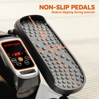 SPORTNOW Elektrischer Ellipsentrainer, Pedalgerät mit 12 anpassbaren Geschwindigkeiten, tragbar, leicht, Fernbedienung, LED-Monitor, Stahl, Kunststoff, Schwarz(m-7)