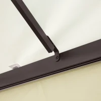 Outsunny Gazebo da Giardino 4x3m con Zanzariera, Tende e Doppio Tetto in Alluminio e Poliestere, Crema(m-8)