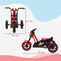 AIYAPLAY Kids Tricycle Baby Trike, Kids Trike with Pedal, 3 Wheel Toddler Balance Bike for Indoor Outdoor Use, Red(m-3)