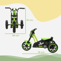 AIYAPLAY Kids Tricycle Baby Trike, Kids Trike with Pedal, 3 Wheel Toddler Balance Bike for Indoor Outdoor Use, Green(m-3)