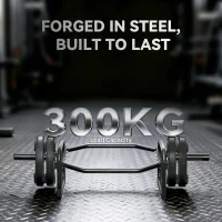 SPORTNOW Olympic Trap Bar, 2" Hex Barbell Bar with 300kg Capacity for Deadlifts, Shrugs, Squats and Farmer Walks(m-4)