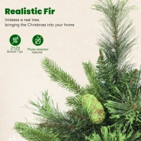 HOMCOM 7ft Artificial Pine LED Christmas Tree, with Remote(m-7)