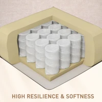 HOMCOM Fotoliu Reclinabil 145° cu Masaj și Încălzire cu 5 Programe și 8 Puncte Vibrante, Buzunare de Depozitare, Bej(m-7)