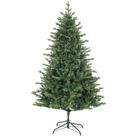 HOMCOM Sapin de Noël artificiel 180 cm, arbre de Noël réaliste avec 1660 pointes de branche articulée, support en métal, vert