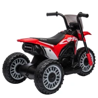 HOMCOM Elektro Kindermotorrad Honda, 3 km/h, Soundeffekte, für 18-36 Monate, Rot(m-11)