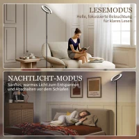 HOMCOM Lampa stojąca RGB, ściemniana z wielobarwnymi możliwościami oświetlenia, obrotowa, czarna(m-8)