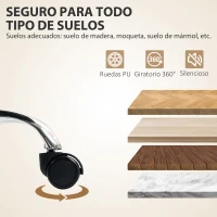 HOMCOM Silla de Escritorio con Reposapiés Respaldo Reclinable Acolchado Grueso Tapizada en Cuero Sintético Marrón(m-7)