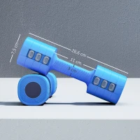 SPORTNOW Jeu d'Haltères Réglables 4 en 1 de 1/1,5/2/2,5 kg avec Poignées Antidérapantes et Design Carré pour Maison Salle de Sport(m-3)