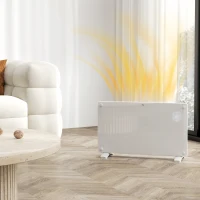 HOMCOM Radiateur électrique au sol ou mural 1500W affichage LED, minuterie 24 heures ou hebdomadaire, thermostat, télécommande(m-10)