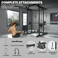SPORTNOW Cable Crossover Machine, with Lat-Pull Down System(m-5)