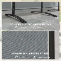 Outsunny 6 Panel Folding Room Divider Foldable Freestanding Garden Privacy Screen, 332 x 172 cm, Dark Grey(m-7)