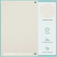 Outsunny Lot de 14 Housses de Rechange Coussins Salon de Jardin - 6 Housses Coussin d'assise, 8 Housses Coussin Dossier - Housses zippées Polyester déperlant Crème(m-5)