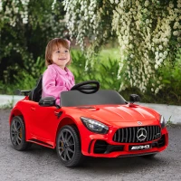 AIYAPLAY Voiture électrique enfants sous licence Mercedes-Benz AMG GTR 12V télécommande 2,4G max. 5 km/h 108 x 67 x 46 cm rouge(m-10)