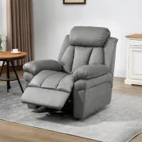 HOMCOM Fauteuil de Relaxation électrique Fauteuil releveur inclinable avec Repose-Pied Ajustable gris(m-10)