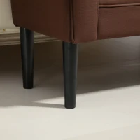 HOMCOM Bench Banquette Contemporary Design curved armrests Great Comfort 102L x 36l x 51H cm Brown(m-4)