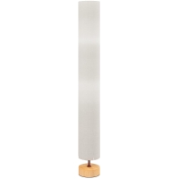 HOMCOM Lampadaire sur pied de salon avec abat-jour en lin, interrupteur à pied, 2 x douille E27, 120 cm, beige
