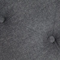 HOMCOM Sitzbank mit Stauraum, Polsterbank mit Leinenoptik, Holzbeine, Bettbank belastbar bis 130 kg, für Wohnzimmer Schlafzimmer Flur, 116 x 44 x 58 cm Dunkelgrau(m-10)