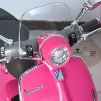 HOMCOM Elektro-Motorrad für Kinder mit MP3-Musik, Scheinwerfern, 3-6 Jahre, Kunstleder, Metall, 108 x 49 x 75 cm, Rosa(m-12)