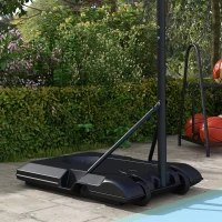 SPORTNOW Outdoor Basketball Hoop Adjustable Heights 182-213/220-250 cm, Wheeled Freestanding Hoop, Black(m-5)