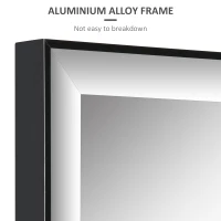 HOMCOM Full Length Mirror, 120x35cm Wall Mirror, Rectangle Dressing Mirror, Long Mirror for Bedroom, Living Room, Black(m-5)