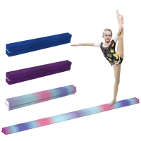 SPORTNOW Folding Gymnastics Beam with Non-Slip Base, Carry Handle, 236 x 10/15 x 6.5 cm Multicolor(m-6)
