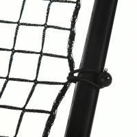 SPORTNOW Foldable football rebound net rebounder for football training multi-sport adjustable-angle, black(m-5)