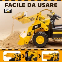 AIYAPLAY Ruspa Elettrica per Bambini 3-6 Anni Marchio Ufficiale Caterpillar 12V con Telecomando, Giallo(m-5)
