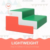 HOMCOM 4-Piece Soft Play Set for Toddlers 1-3 Years, Red(m-5)