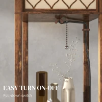 HOMCOM Three-Shelf Standing Lamp - Rustic Brown/White(m-5)