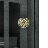 HOMCOM Freestanding Bioethanol Fireplace, 1.2 L burner, approx. 3 h burn time Dim. 45L x 28l x 54H cm Black Steel(m-4)