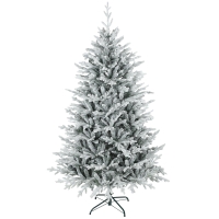 HOMCOM Artificial Christmas Tree 180 cm artificial fir tree with snow, 1976 tips for indoor