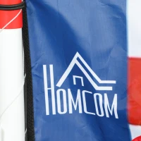 HOMCOM Kids' Outdoor Handball Goal 5 Target Zones Inflatable Handball Pump 162 x 60 x 106 cm White(m-5)