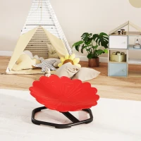 AIYAPLAY Flower-Shaped Sensory Spinning Chair with Non-Slip Base for Balance/Coordination, Red(m-7)
