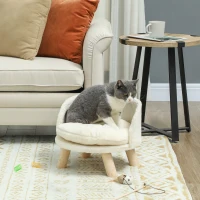 PawHut Pet Bed for Dogs and Cats, Soft & Washable Cushion, Protective Rim, 40.5 x 40.5 x 33 cm(m-2)