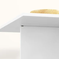 HOMCOM Foldable dining table for 2–4 people, foldable kitchen table with storage, extendable table on casters, white(m-4)