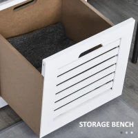 HOMCOM 3-Drawer Shoe Storage Bench - White(m-7)
