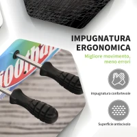 HOMCOM Calcio Balilla con 2 Tabelloni Segnapunti, in Legno, Acciaio Inox e Plastica, 86.5x43.5x63 cm, Multicolore(m-8)