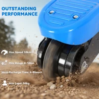 HOMCOM Monopattino EScooter Pieghevole per Bambini Velocità Max 12KM/H, 81.5 x 37 x 96cm, Blu(m-7)