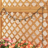 Outsunny Floreira de Jardim com Treliça Caixa de Plantio com Suporte para Plantas Trepadeiras 90x45x180cm Madeira(m-9)