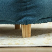 PawHut Dog sofa, pet sofa, pet bed, removable & washable cushion, Natural+ Dark Blue(m-5)