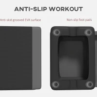 SPORTNOW Adjustable Fitness Stepper, with Non-Slip Surface, for Home, Gym, Office Workout, Grey(m-5)