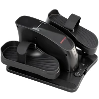 SPORTNOW Mini-Pedaltrainer, 12 Geschwindigkeiten, LED-Display, Fernbedienung, rutschfest, tragbar, Metall, Kunststoff, Schwarz(m-10)