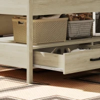 HOMCOM Lift-top Coffee Table, Coffee Table with Drawers and Hidden Compartment for Living Room, Home Office, Oak(m-4)