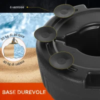 HOMCOM Punching Ball da Terra, Sacco da Boxe da Terra con Base Riempibile, Ventose e Guantoni, Altezza Regolabile 4 Livelli da 136-154 cm, Speed Bag per Home Gym Casa e Palestra, Nero(m-5)