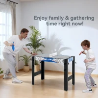 SPORTNOW 5-in-1 Multi Games Table, with Pool, Table Tennis, Basketball, Hockey, Archery, Blue(m-6)