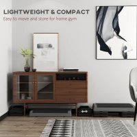 SPORTNOW Adjustable Fitness Stepper, with Non-Slip Surface, for Home, Gym, Office Workout, Grey(m-6)