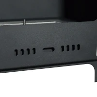 HOMCOM Cheminée bioéthanol sur Pieds brûleur 0,9 L, 3h de durée de combustion Style néo-rétro poêle dim. 40L x 30l x 50H cm Couverture 20-25 m² Noir(m-15)