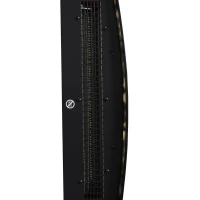 HOMCOM Cheminée électrique Murale éclairages latéraux LED Design Avant-gardiste Affichage LED avec télécommande et minuterie 1000/2000 W luminosité réglable Noir(m-14)